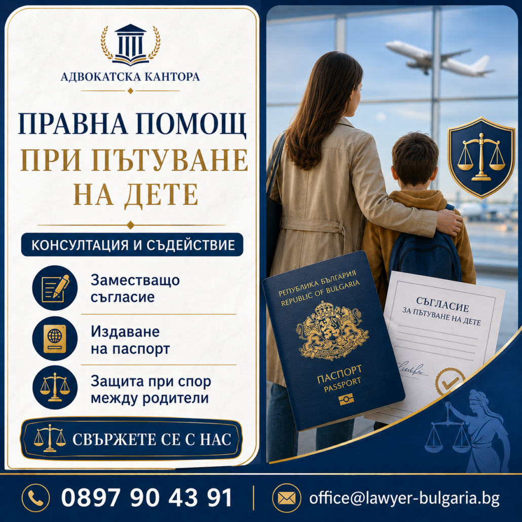 Заместващо съгласие пътуване на дете Заместващо съгласие пътуване на дете