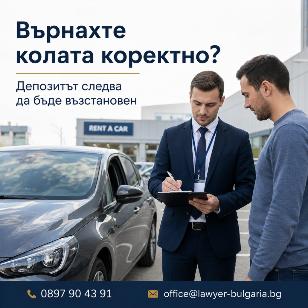 Връщане депозит Рент а кар 4 Връщане депозит Рент а кар